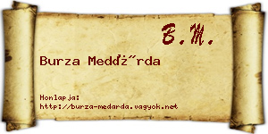 Burza Medárda névjegykártya